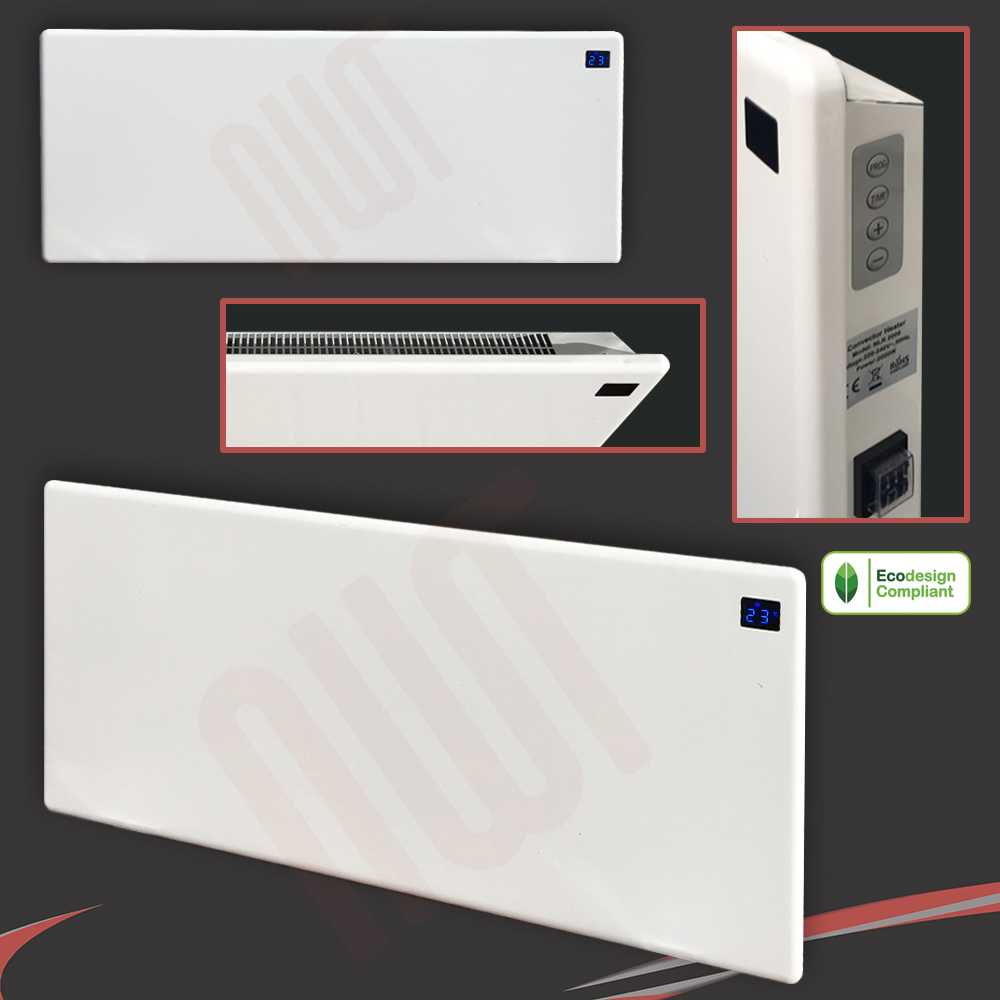 2000W Nova Live R White Slimline Electric Panel Heater White Nova Live R