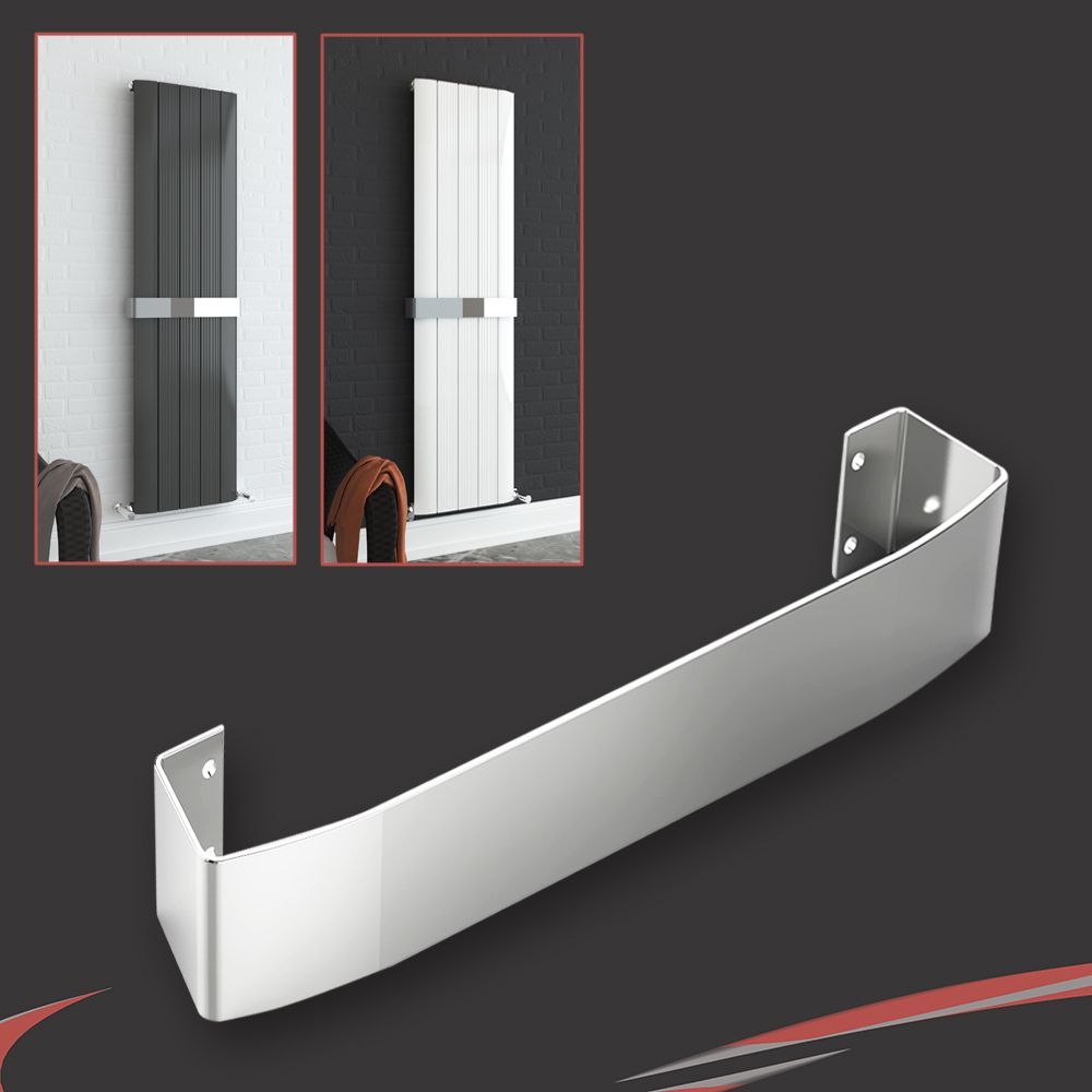 Chrome Towel Bar for Cariad Single Designer Vertical Radiator