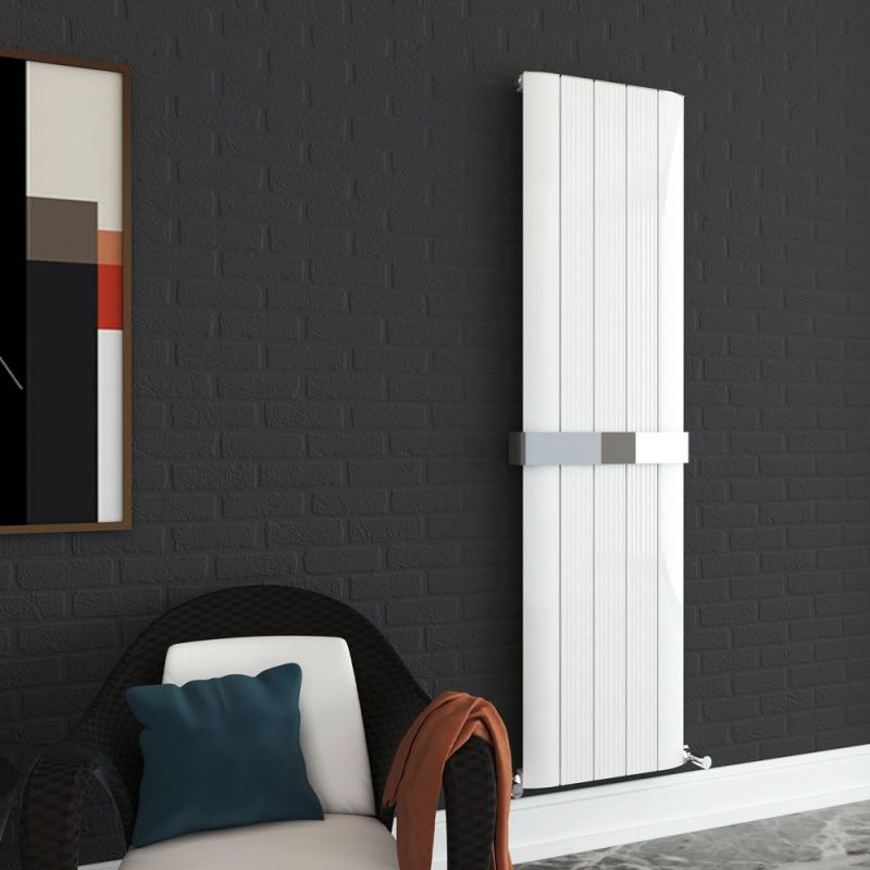 Chrome Towel Bar for Cariad Single Designer Vertical Radiator
