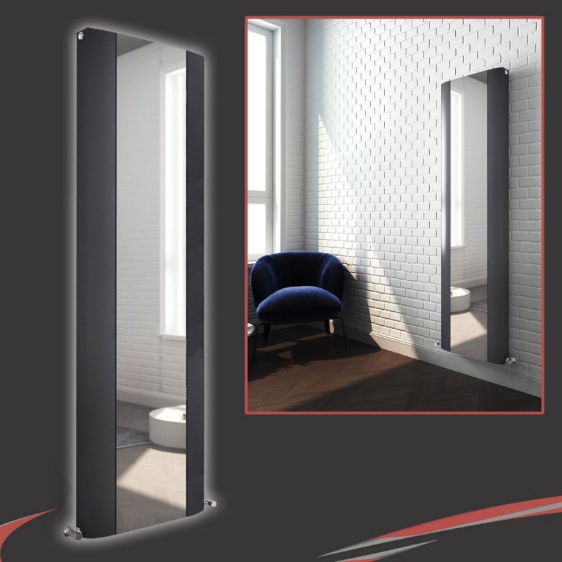 Vertical /& Horizontal Radiators Aluminium Designer /"Cariad/" White /& Anthracite